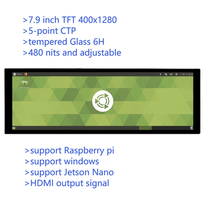 7.9 นิ้ว กระดานขยายชนิด HD มอนิเตอร์ Raspberry Pi รุ่นที่ 4 B Jetson Nano Display IPS ด้วยจอจุ