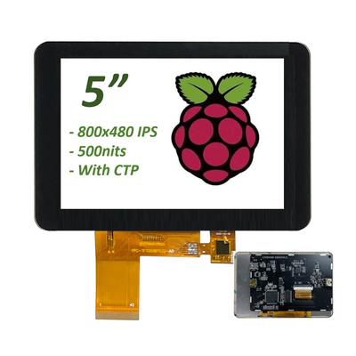 5" Raspberry Pi รองรับ HDMI TFT หน้าจอสัมผัส 800x480 IPS