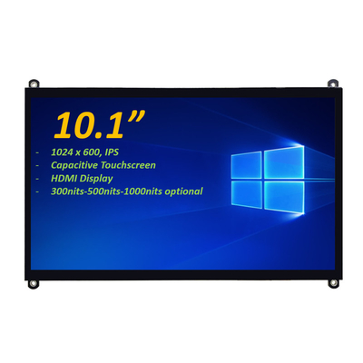 10.1" 1024x600 IPS PCAP จอสัมผัสแบบจุจุจุ TFT LCD สนับสนุน HDMI Connector