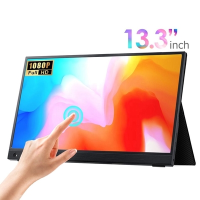 13มอนิเตอร์พกพาจอสัมผัสขนาด.3 นิ้ว มอนิเตอร์เกมพกพา USB C พร้อมเครื่องยืน Desktop สําหรับคอมพิวเตอร์เล็ปโตป โทรศัพท์ มอนิเตอร์ที่สอง/ขยาย