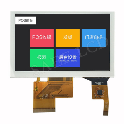 5 นิ้ว PCAP TFT Display 800*480 RGB Interface With Capacitive Touch Panel สําหรับจอควบคุมอัตโนมัติ