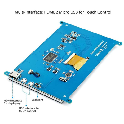 Raspberry PI 7 นิ้ว HDMI TFT LCD Display พร้อมหน้าจอสัมผัสแบบ Capacitive