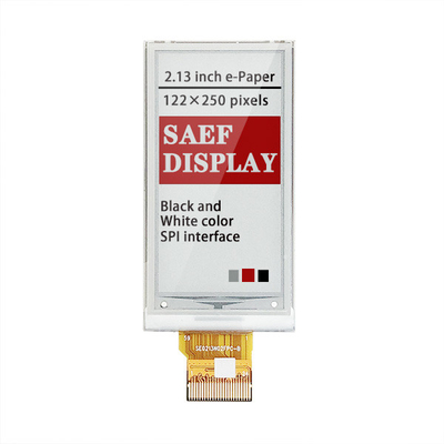 3 สี 2.13 นิ้ว E Ink กระดาษอิเล็กทรอนิกส์แสดงแผง EPD ได้มาตรฐาน REACH
