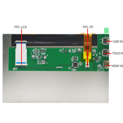 300cd / m2-1000cd / m2 PCAP Touch Display 10.1 นิ้ว HDMI พร้อม Raspberry Pi Compatible