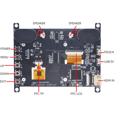 รองรับ HDMI กับ Raspberry Pi4 5 นิ้ว TFT LCD Display 800x480 Dots พร้อม CTP