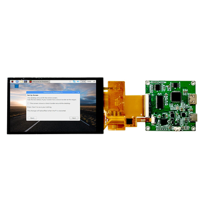 Capacitive Touch HDMI Raspberry Pi 4 Dsi จอแสดงผล 4.3 นิ้ว 800x480 มุมมองแบบเต็ม