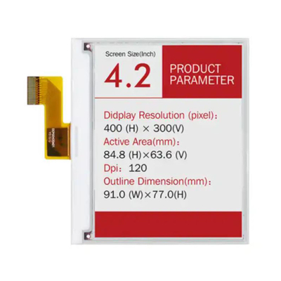 400x300 จุด 4.2 นิ้ว สติก 3 สี E-Ink Screen E-Paper Label พลังงานต่ําสุด E-Paper
