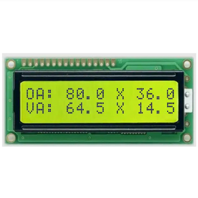 แผน LCD ที่กําหนดเอง เครื่องควบคุมอุณหภูมิแบบโมโนครอม เครื่องเก็บพลังงาน เครื่องจอไฟฟ้า STN สีเหลือง สีเขียว