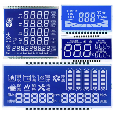 ขนาดที่กําหนดเอง VA Digit LCD Screen TN HTN FSTN ปรับแต่ง 7 เซ็กเมนต์ Monokrome Meter Display