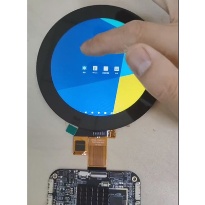 3.4 นิ้ว Custom Round Lcd แอนดรอยด์ RK3566 โปรแกรมการโฆษณาสื่อ