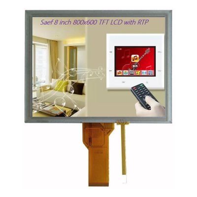 8 นิ้ว TFT-LCD สําหรับระบบฝังและอุปกรณ์อุตสาหกรรม, TFT LCD Display 8&quot; 800x600 RGB 50 Pin กับ Resistive Touch