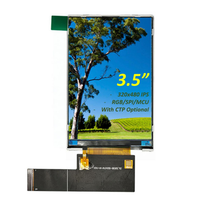 3.5 &quot;นิ้วโมดูลจอแสดงผลTFT LCD 320x480 HVGA IPSเต็มมุมมองที่มีRGB/MCU/SPIอินเตอร์เฟซTFT Lcdโมดูลการแสดงผล