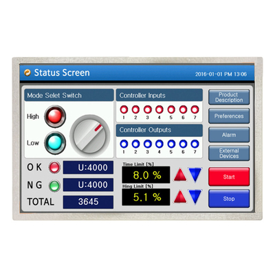 8 บิต LVDS Industrial TFT Display 10.1 นิ้ว RGB 1280x800 พิกเซล 40 ปิน