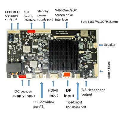 แสงแดดอ่านได้ 27 นิ้ว UFD TFT LCD Display 60HZ 1000nits อินเตอร์เฟซ EDP