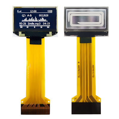 0.96 นิ้ว 30 Pin ZIF Connector OLED ผนังจอบาง 128x64 ดอท แมทริกซ์ SPI อินเตอร์เฟซ I2C