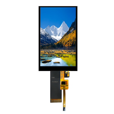 3.97 นิ้ว 4 นิ้ว IPS PCAP TFT Display 480 * 800 จุด SPI / RGB อินเตอร์เฟซ ZIF 40PIN