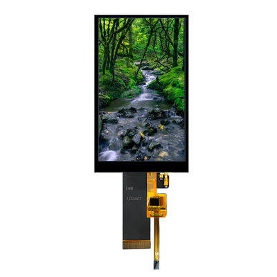 3.97 นิ้ว 4 นิ้ว IPS PCAP TFT Display 480 * 800 จุด SPI / RGB อินเตอร์เฟซ ZIF 40PIN
