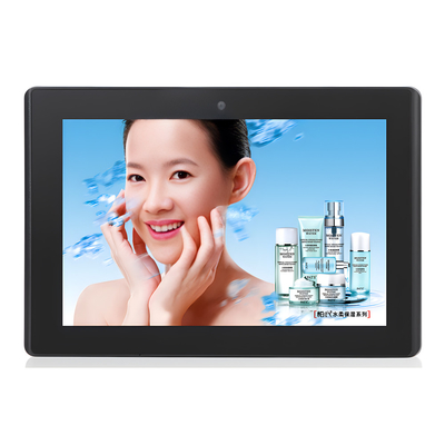 10 นิ้ว ผนังติดตั้งจอโฆษณา Android With1280x800 Multi Touch Wifi POE RJ45 Port LCD มอนิเตอร์