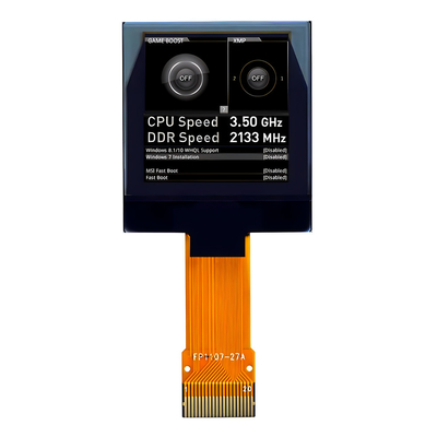 20 ปิน 1.12 นิ้ว โมดูลจอ OLED 128x128 40 มม ยาว ZIF Connector ปานกลาง SPI I2C