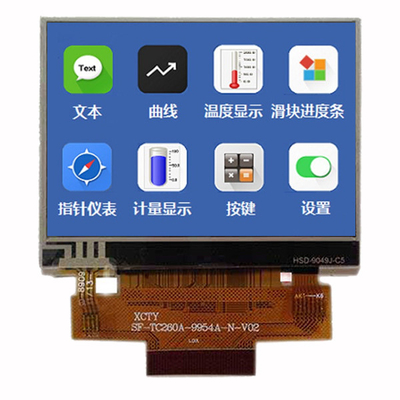 หน้าจอสัมผัสแบบต้านทาน TFT LCD 2.6 นิ้ว จําหน่ายจากโรงงาน 480x320 จุด MCU อินเตอร์เฟซจอ