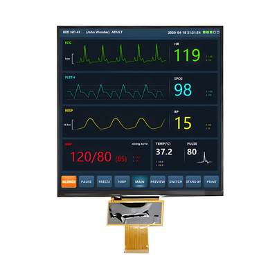 แผน LCD ความสว่างสูง 1000 Nits 7.6 นิ้ว IPS ตาราง TFT LCD Display 800x800 จุด พร้อมอินเตอร์เฟซ MIPI