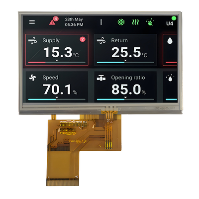 4.3 นิ้ว IPS TFT LCD 480 * 272 พิกเซล 262K จอสีเต็ม ST7283 ไดรเวอร์ IC