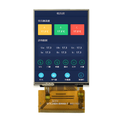 2.4 นิ้ว TFT LCD Display ผู้ผลิต จีน ILI9341 Driver IC 400 Nits MCU&amp;RGB อินเตอร์เฟซ