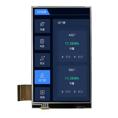 4 นิ้ว TFT LCD Display จอสัมผัสแบบต้านทาน จีน จําหน่ายโรงงาน อินเตอร์เฟซ RGB