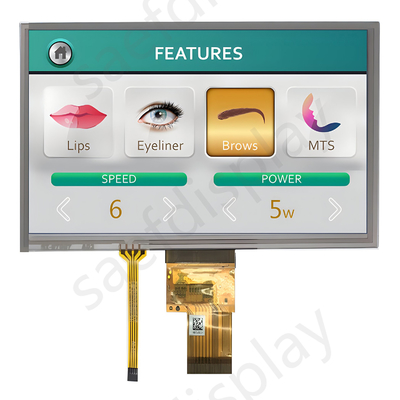 หน้าจอจอเครื่องสวย 9 นิ้ว TFT LCD 800x480 จุด อินเตอร์เฟซ RGB ด้วย RTP