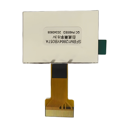 128X64 พิกเซล COG LCD FSTN โบสิต 3.3v ด้วยหน่วยสว่างหลังสีขาว