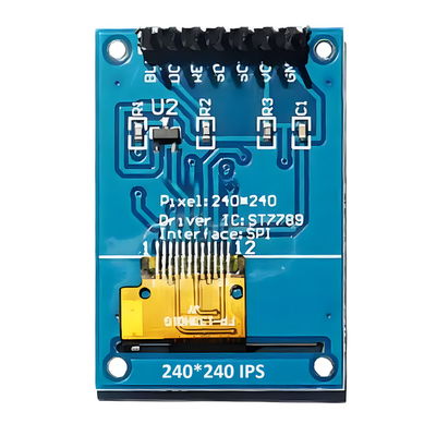 SPI Serial Interface 1.3-Inch IPS TFT LCD 240x240 ดอท กับ 7 ปินหัวหน้า PCB