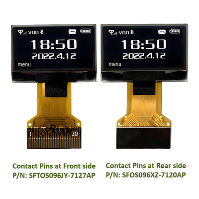 ราคาถูก 0.96 นิ้ว OLED Display 128X64 IIC I2C SPI 8080 อินเตอร์เฟส 30 ปิน ZIF FPC