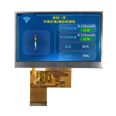 4.3 นิ้ว IPS TFT LCD 480 * 272 พิกเซล 262K จอสีเต็ม ST7283 ไดรเวอร์ IC