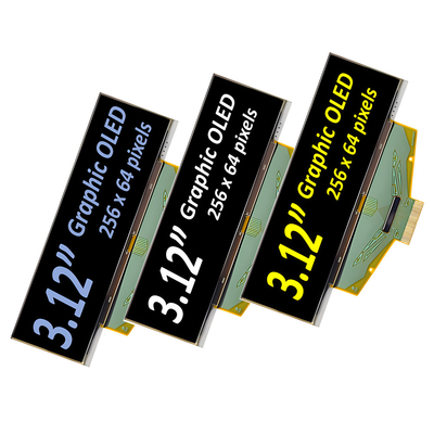 3.12 นิ้ว 256x64 โมดูลจอ OLED กราฟิก พร้อม SSD1322 Driver IC - ตัวเลือกตัวอักษรสีเหลือง, ขาว, หรือสีฟ้า
