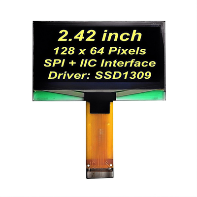 2จอ OLED ขนาด.42 นิ้ว 128x64 สีเหลือง สกรีน PMOLED SSD1309 เครื่องควบคุม SPI+IIC