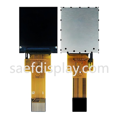 หน้าจอ LCD ขนาดเล็ก IPS TFT 0.85 นิ้ว 0.85 นิ้ว 128x128 ความละเอียดเต็มสี 12pin ZIF Connector