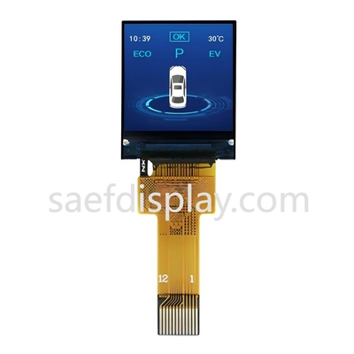 หน้าจอ LCD ขนาดเล็ก IPS TFT 0.85 นิ้ว 0.85 นิ้ว 128x128 ความละเอียดเต็มสี 12pin ZIF Connector