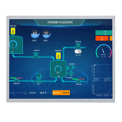 ความสว่างสูง 1000nits 12.1 นิ้ว IPS TFT LCD Display 1024 * 768 จุด LVDS อินเตอร์เฟซ