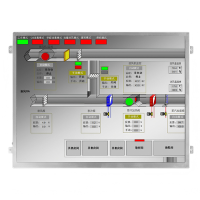 ความสว่างสูง 10.4 นิ้ว IPS TFT LCD Display 800 Nits ความละเอียด 1024x768 อินเตอร์เฟซ LVDS
