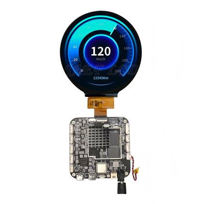 3.4 นิ้ว รอบ TFT LCD โฆษณาสื่อ มอนิเตอร์ ด้วย Android RK3566