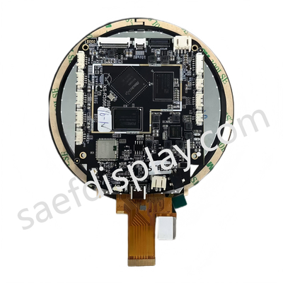 3.4 นิ้ว รอบ TFT LCD โฆษณาสื่อ มอนิเตอร์ ด้วย Android RK3566