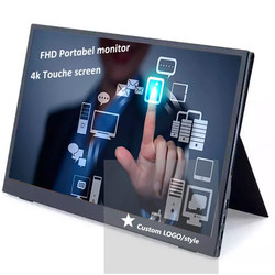 FHD 1920*1080 มอนิเตอร์สัมผัสพกพา 15.6 นิ้ว IPS Display สําหรับรูปแบบการแสดงภาพยืดหยุ่นและมุมมองกว้าง