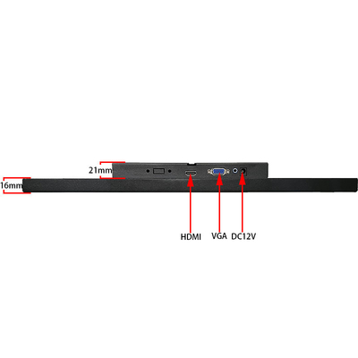 จอภาพพกพา LCD HDMI ขนาด 15.6 นิ้ว ความละเอียด HD 1920*1080 พิกเซล สำหรับการควบคุมอุตสาหกรรม การรักษาความปลอดภัย และการเฝ้าระวัง