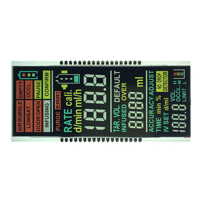 โมดูลจอแสดงผล LCD ขนาดเล็ก 7 ส่วน VA TN 36 Pins สำหรับจอแสดงผลกระจกด้านหน้าแบบตัวเลขเวลา