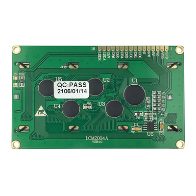จอแสดงผล LCD แบบขาวดำ 20x4 ตัวอักษร LCM 16 ขา 8 บิต MPU STN ลบสีน้ำเงิน
