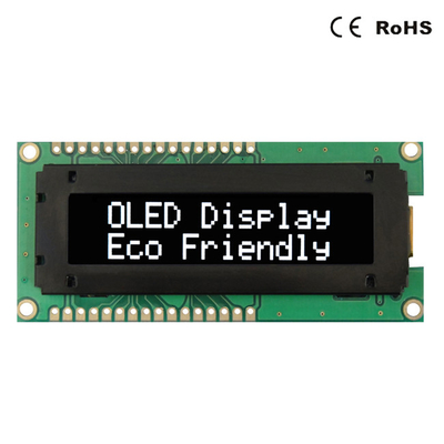 อักขระ 16x2 โมดูลแสดงผล OLED น้ำเงิน เขียว ขาว แดง