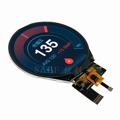โมดูลจอแสดงผล TFT LCD 3.4&quot; ทรงกลม 800x800 IPS มุมมองแบบเต็มอินเทอร์เฟซ MIPI พร้อมโมดูลแสดงผล CTP TFT LCD
