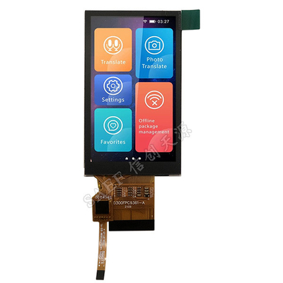 3 "นิ้ว 240x400 TFT LCD หน้าจอสัมผัส S6D04D1 MCU 8 บิต 16 บิตอินเทอร์เฟซ 40 พินพร้อมหน้าจอสัมผัสแบบ Capacitive PCAP