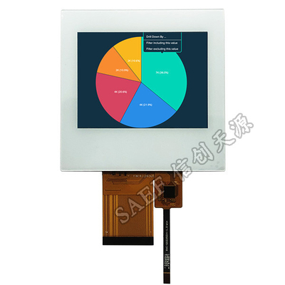 QVGA 3.5 &quot;PCAP จอแสดงผล TFT 320x240 แนวนอน RGB Touch Screen HX8238 54 Pin
