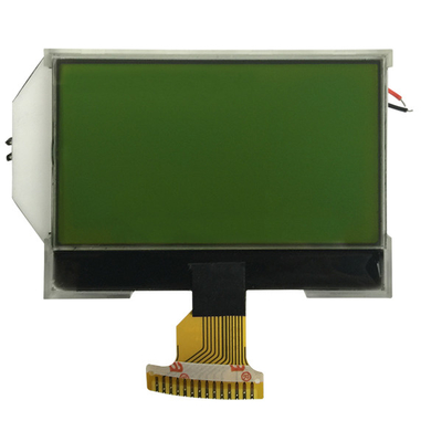 STN สีเหลืองสีเขียวขาวดำกราฟิกจอ LCD 128x64 บวก 3.3V SPI